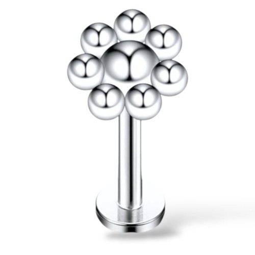 stalowy labret w kształcie kwiatka .jpg