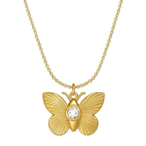 Naszyjnik Golden Butterfly ze Stali Szlachetnej