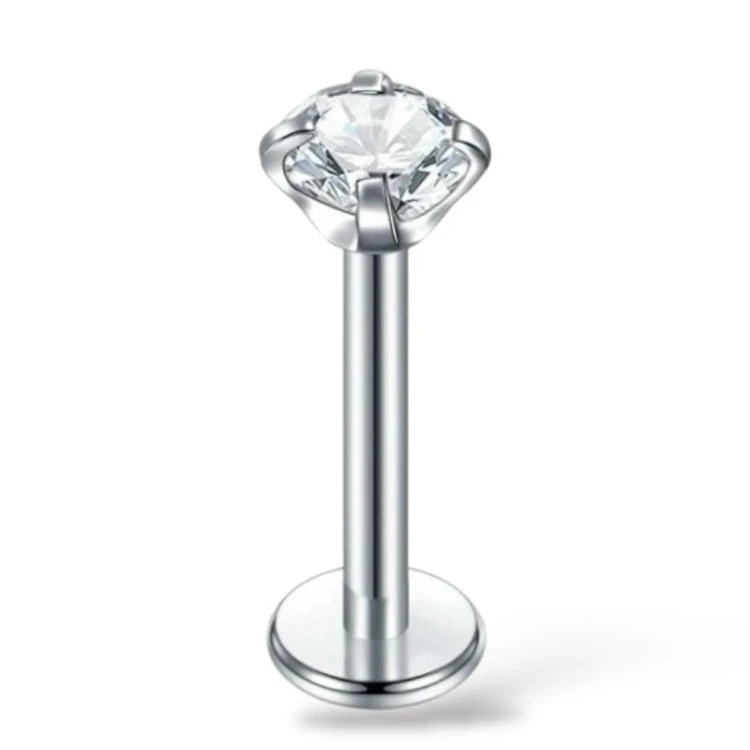 LABRET Z CYRKONIĄ - Stal Ch.316L