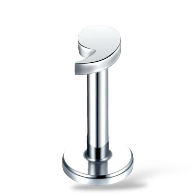 Labret z nakrętką w kształcie przecinka - Stal Ch.316L