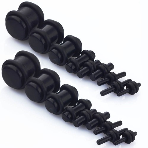 Piercing TUNEL PLUG ZESTAW 18 SZTUK 1,6-10mm