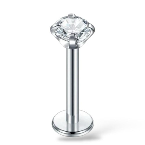 LABRET Z CYRKONIĄ - Stal Ch.316L