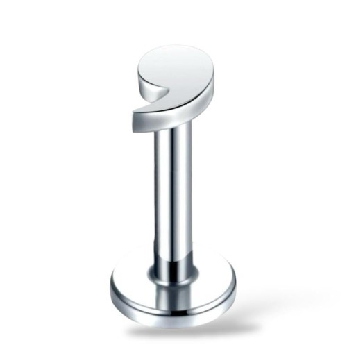 Labret z nakrętką w kształcie przecinka - Stal Ch.316L
