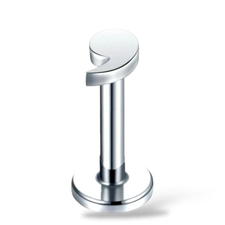 Labret z nakrętką w kształcie przecinka - Stal Ch.316L