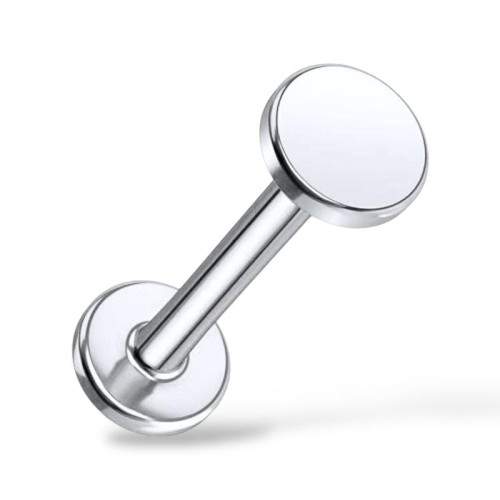 Tytanowy labret z płaskim dyskiem