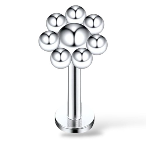 stalowy labret w kształcie kwiatka .jpg