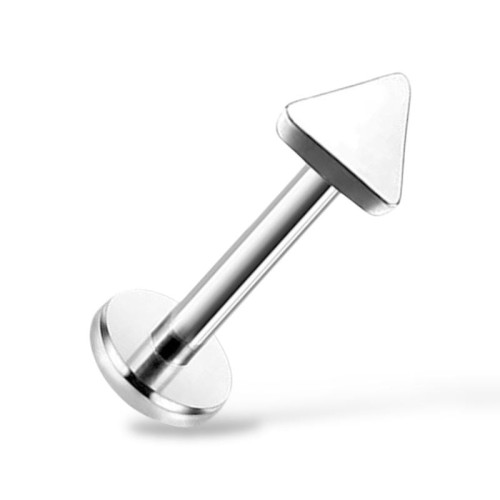Srebrny Labret z trójkątem