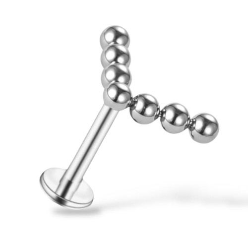 Srebrny Labret w kształcie V