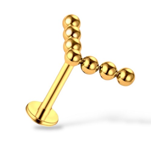 Złoty Labret w kształcie V