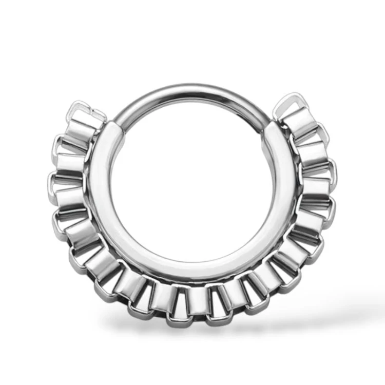 Stalowy srebrny Clicker przeplatany