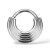 Clicker srebrny z obręczami STAL 316L