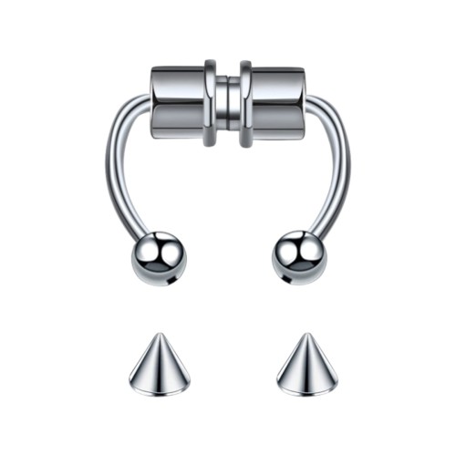 Srebrny Fake magnetyczny Stal 316L