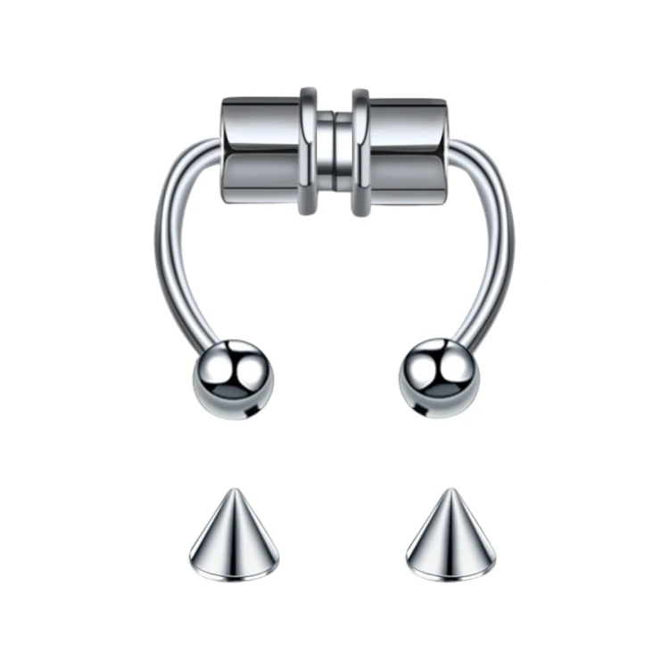 Srebrny Fake magnetyczny Stal 316L