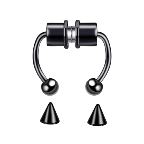 Czarny Fake magnetyczny Stal 316L