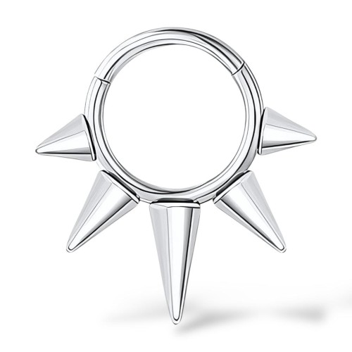 Stalowy Clicker srebrny z stożkami SEPTUM