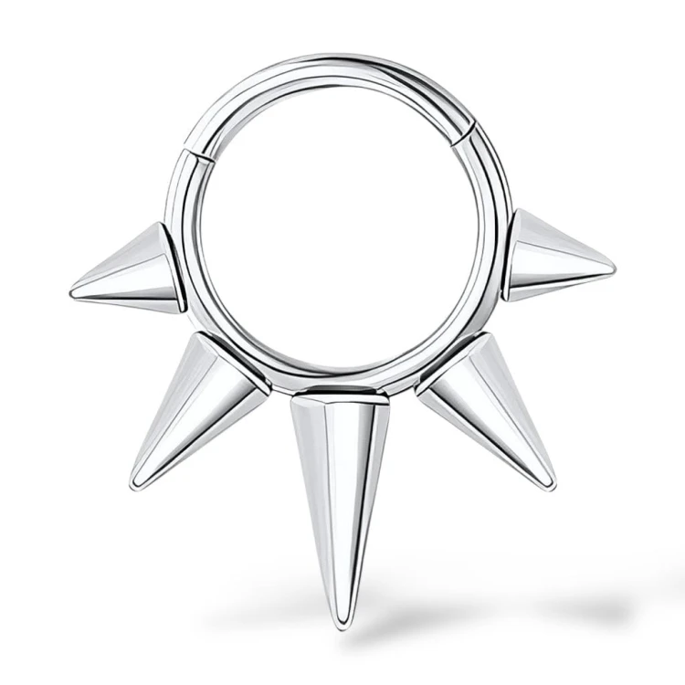 Stalowy Clicker srebrny z stożkami SEPTUM