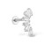 Labret srebrny z cyrkoniami -SREBRO 925