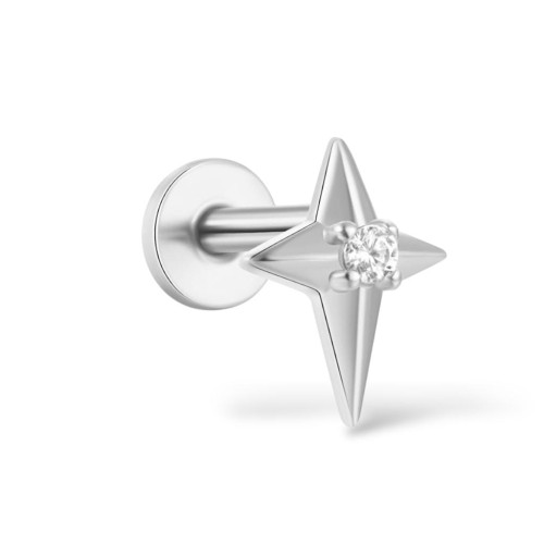 Labret srebrny gwiazdka - SREBRO 925