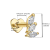 Labret z Potrójną Cyrkonią Marquise – Srebro 925