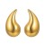 Kolczyki eleganckie złote kropelki